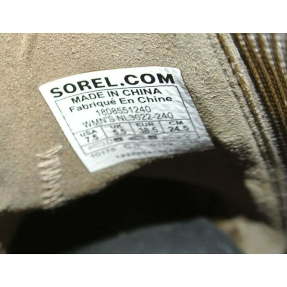 Sorel Slip on Arctic Joan of Arctic Wedge II Winter Leather Boots size 7.5 - Picture 8 of 9